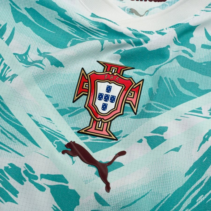 Atlantic-Inspired Football Jersey White & Turquoise Sports Design Shirt