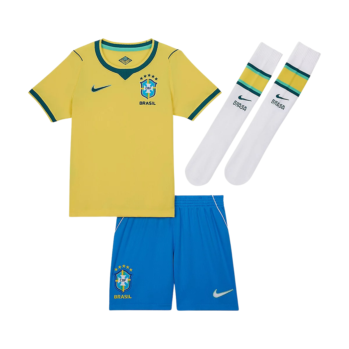 Kit Enfant Brésil Domicile Coupe du Monde 2026 — Vue de face