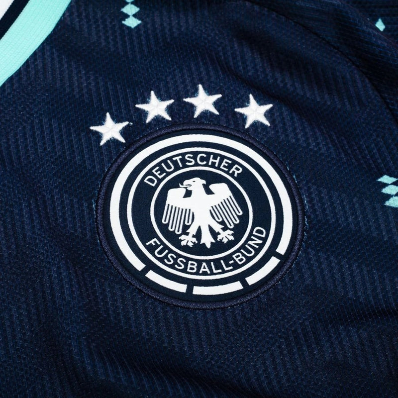 Maillot de Football Inspiré Design Bleu Marine et Turquoise Moderne
