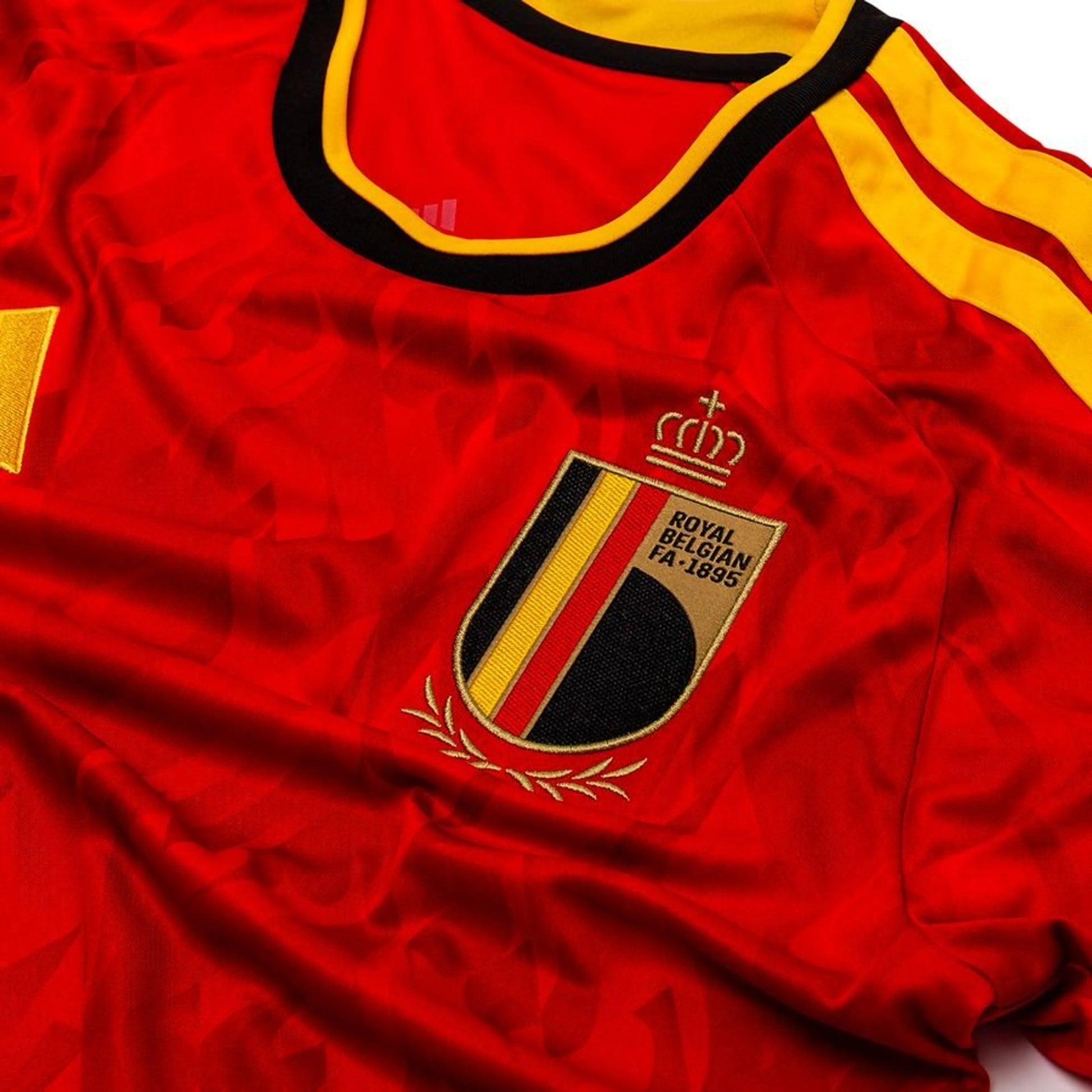 Maillot Équipe de Belgique Domicile Coupe du Monde 2026 — Détail écusson